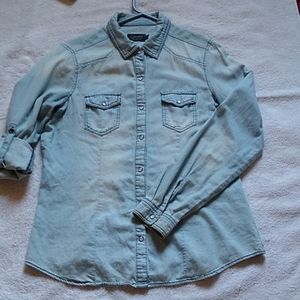 Chambray Shirt Snap Down